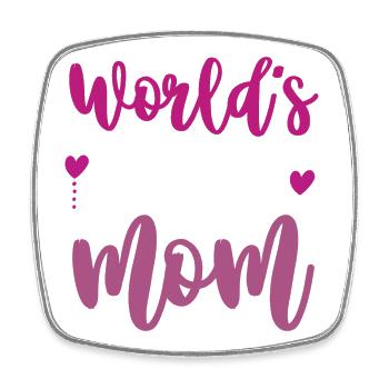 Die beste Mutter der Welt - Viereckiger Kühlschrankmagnet - Weiß - Vorne