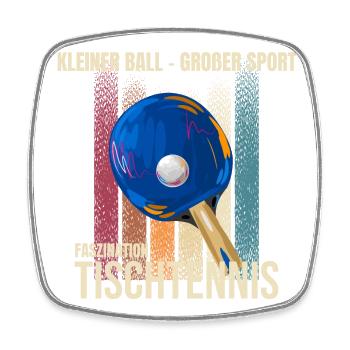 Kleiner Ball Großer Sport - Viereckiger Kühlschrankmagnet - Weiß - Vorne