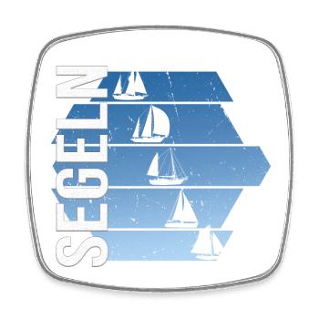 Segeln - Segelsport - Viereckiger Kühlschrankmagnet - Weiß - Vorne