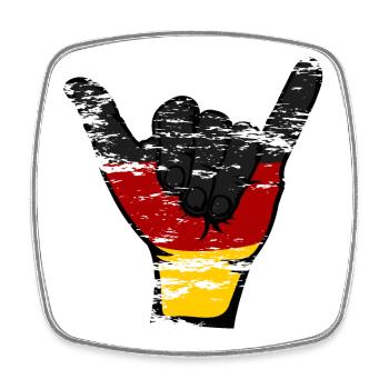 Germany Flag Surfing Symbol Used - Square fridge magnet - white - Front