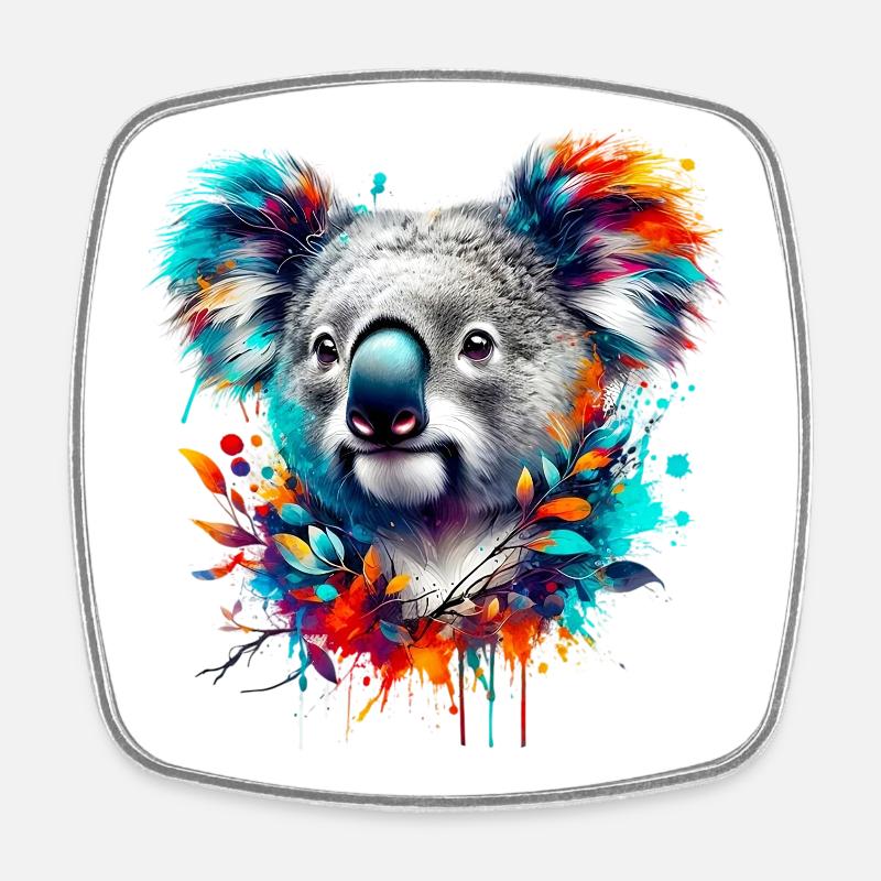 Koala - Viereckiger Kühlschrankmagnet - Weiß