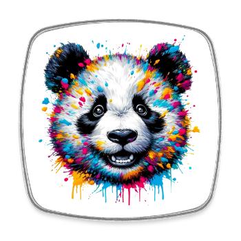 Panda - Viereckiger Kühlschrankmagnet - Weiß - Vorne