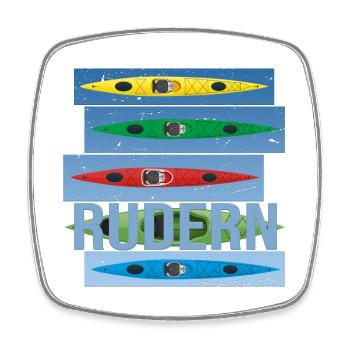 Rudern - Viereckiger Kühlschrankmagnet - Weiß - Vorne