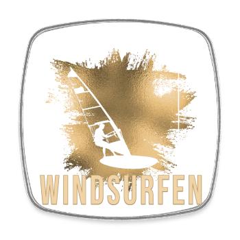 Windsurfen - Surfen - Viereckiger Kühlschrankmagnet - Weiß - Vorne