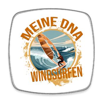Meine DNA - Windsurfen - Viereckiger Kühlschrankmagnet - Weiß - Vorne