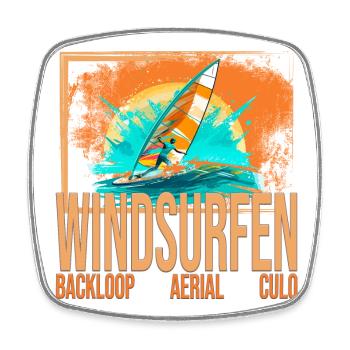 Backloop - Aerial - Culo - Windsurfen - Viereckiger Kühlschrankmagnet - Weiß - Vorne