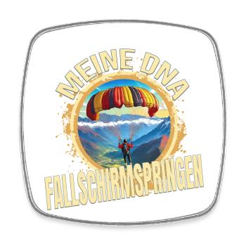 Meine DNA - Fallschirmspringen - Viereckiger Kühlschrankmagnet - Weiß - Vorne