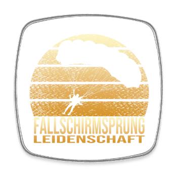 Fallschirmsprung Leidenschaft - Viereckiger Kühlschrankmagnet - Weiß - Vorne