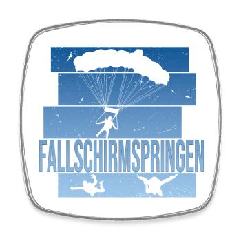 Fallschirmspringen - Viereckiger Kühlschrankmagnet - Weiß - Vorne