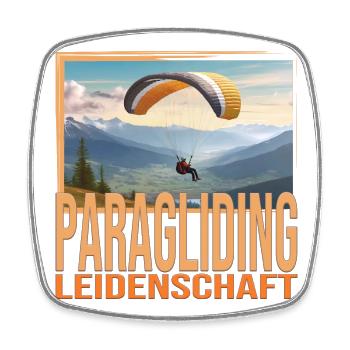 Paragliding Leidenschaft - Viereckiger Kühlschrankmagnet - Weiß - Vorne