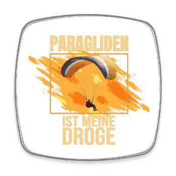 Paragliden ist meine Droge - Viereckiger Kühlschrankmagnet - Weiß - Vorne