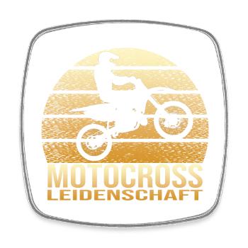 Motocross Leidenschaft - Viereckiger Kühlschrankmagnet - Weiß - Vorne