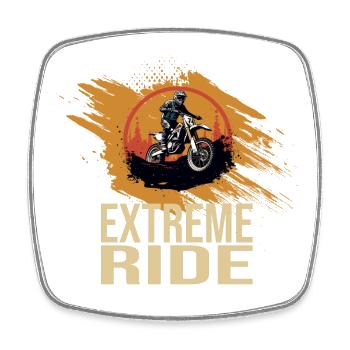Extreme Ride - Motocross - Viereckiger Kühlschrankmagnet - Weiß - Vorne