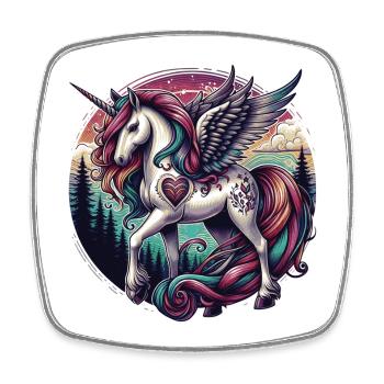 einhorn einhörner - Viereckiger Kühlschrankmagnet - Weiß - Vorne