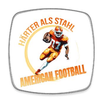 Wild und Frei - American Football - Viereckiger Kühlschrankmagnet - Weiß - Vorne