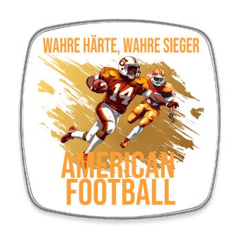 Wahre Härte - Wahre Sieger - American Football - Viereckiger Kühlschrankmagnet - Weiß - Vorne