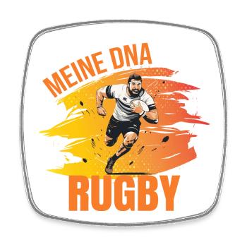 Meine DNA - Rugby - Viereckiger Kühlschrankmagnet - Weiß - Vorne