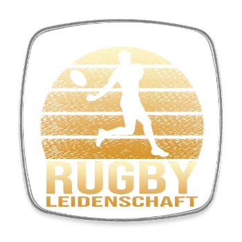 Rugby Leidenschaft - Viereckiger Kühlschrankmagnet - Weiß - Vorne