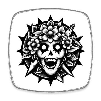 Dia de los vampiros - Square fridge magnet - white - Front