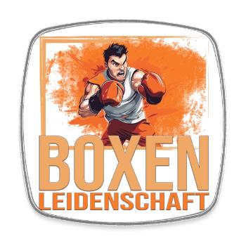 Boxen Leidenschaft - Viereckiger Kühlschrankmagnet - Weiß - Vorne