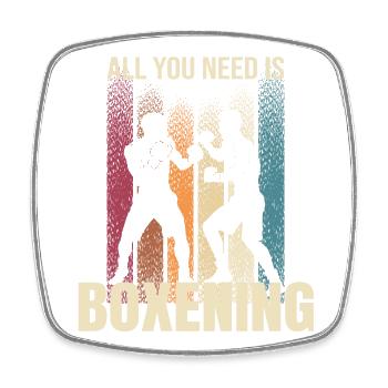 All you Need is Boxing - Viereckiger Kühlschrankmagnet - Weiß - Vorne