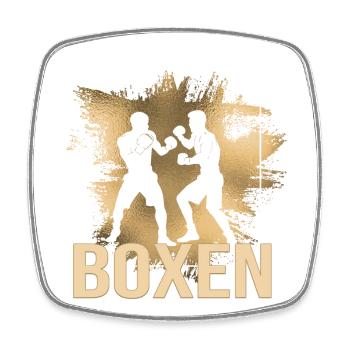 Boxen - Viereckiger Kühlschrankmagnet - Weiß - Vorne