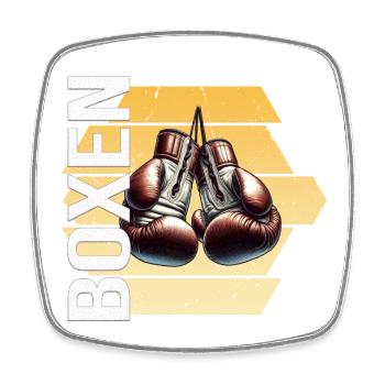 Boxen - Viereckiger Kühlschrankmagnet - Weiß - Vorne