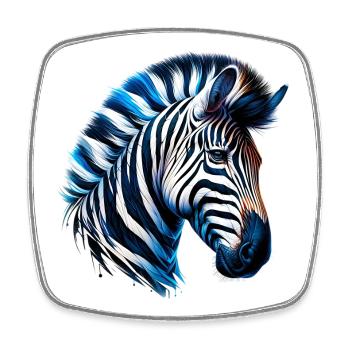 Zebra - Viereckiger Kühlschrankmagnet - Weiß - Vorne