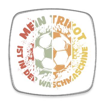 lustige Sprüche Fußball Trikot in der Wäsche icon - Viereckiger Kühlschrankmagnet - Weiß - Vorne