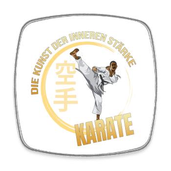 Die Kunst der Inneren Stärke - Karate - Viereckiger Kühlschrankmagnet - Weiß - Vorne