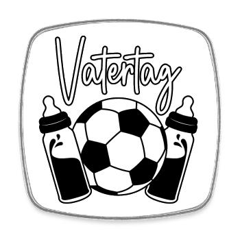 Vatertag Fußball - Viereckiger Kühlschrankmagnet - Weiß - Vorne