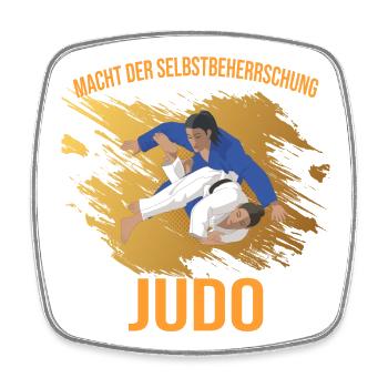 Macht der Selbstbeherrschung - Judo - Viereckiger Kühlschrankmagnet - Weiß - Vorne