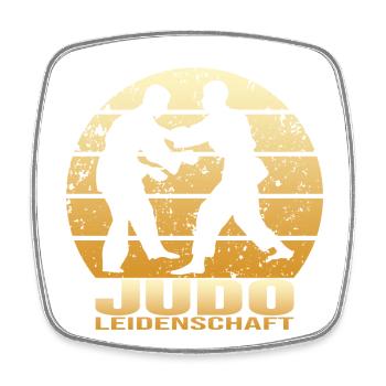 Judo Leidenschaft - Viereckiger Kühlschrankmagnet - Weiß - Vorne
