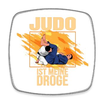 Judo ist meine Droge - Viereckiger Kühlschrankmagnet - Weiß - Vorne