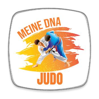 Meine DNA - Judo - Viereckiger Kühlschrankmagnet - Weiß - Vorne