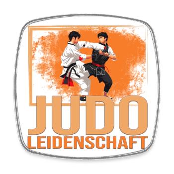 Judo Leidenschaft - Viereckiger Kühlschrankmagnet - Weiß - Vorne