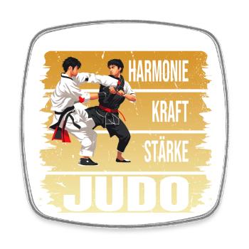 Harmonie - Kraft - Stärke - Judo - Viereckiger Kühlschrankmagnet - Weiß - Vorne