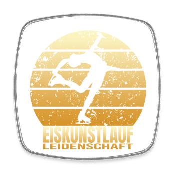 Eiskunstlauf Leidenschaft - Viereckiger Kühlschrankmagnet - Weiß - Vorne