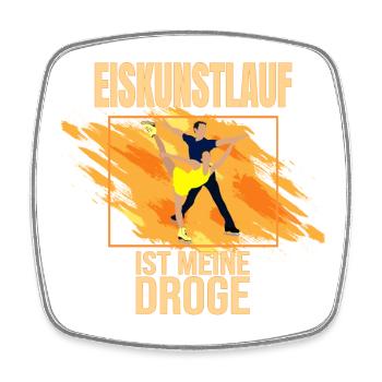 Eiskunstlauf ist meine Droge - Viereckiger Kühlschrankmagnet - Weiß - Vorne