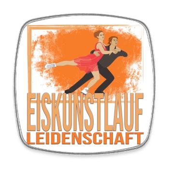 Eiskunstlauf Leidenschaft - Viereckiger Kühlschrankmagnet - Weiß - Vorne