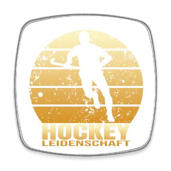 Hockey Leidenschaft - Viereckiger Kühlschrankmagnet - Weiß - Vorne