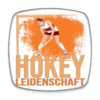 Hockey Leidenschaft - Viereckiger Kühlschrankmagnet - Weiß - Vorne