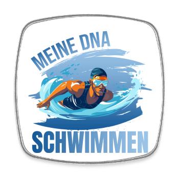 Meine DNA - Schwimmen - Viereckiger Kühlschrankmagnet - Weiß - Vorne