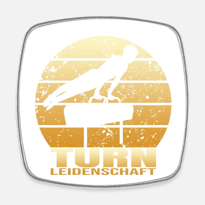 Turn Leidenschaft - Viereckiger Kühlschrankmagnet - Weiß
