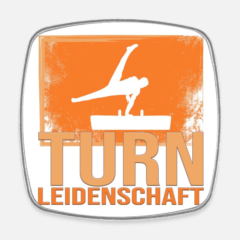 Turn Leidenschaft - Viereckiger Kühlschrankmagnet - Weiß