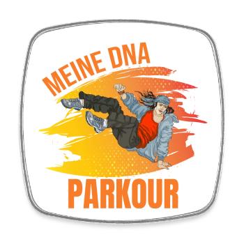 Meine DNA - Parkour - Viereckiger Kühlschrankmagnet - Weiß - Vorne