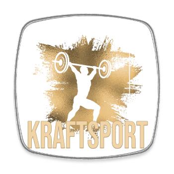 Kraftsport - Viereckiger Kühlschrankmagnet - Weiß - Vorne