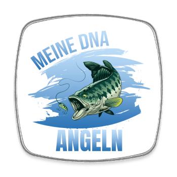 Meine DNA - Angeln - Viereckiger Kühlschrankmagnet - Weiß - Vorne