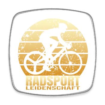 Radsport Leidenschaft - Viereckiger Kühlschrankmagnet - Weiß - Vorne