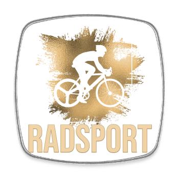 Radsport - Viereckiger Kühlschrankmagnet - Weiß - Vorne